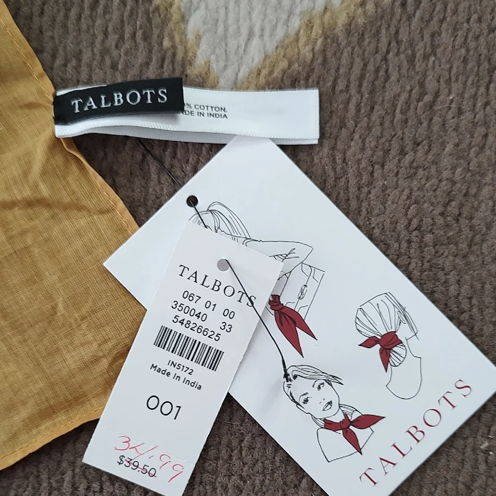 Talbots Golden Scarf NWT - Picture 4 of 5